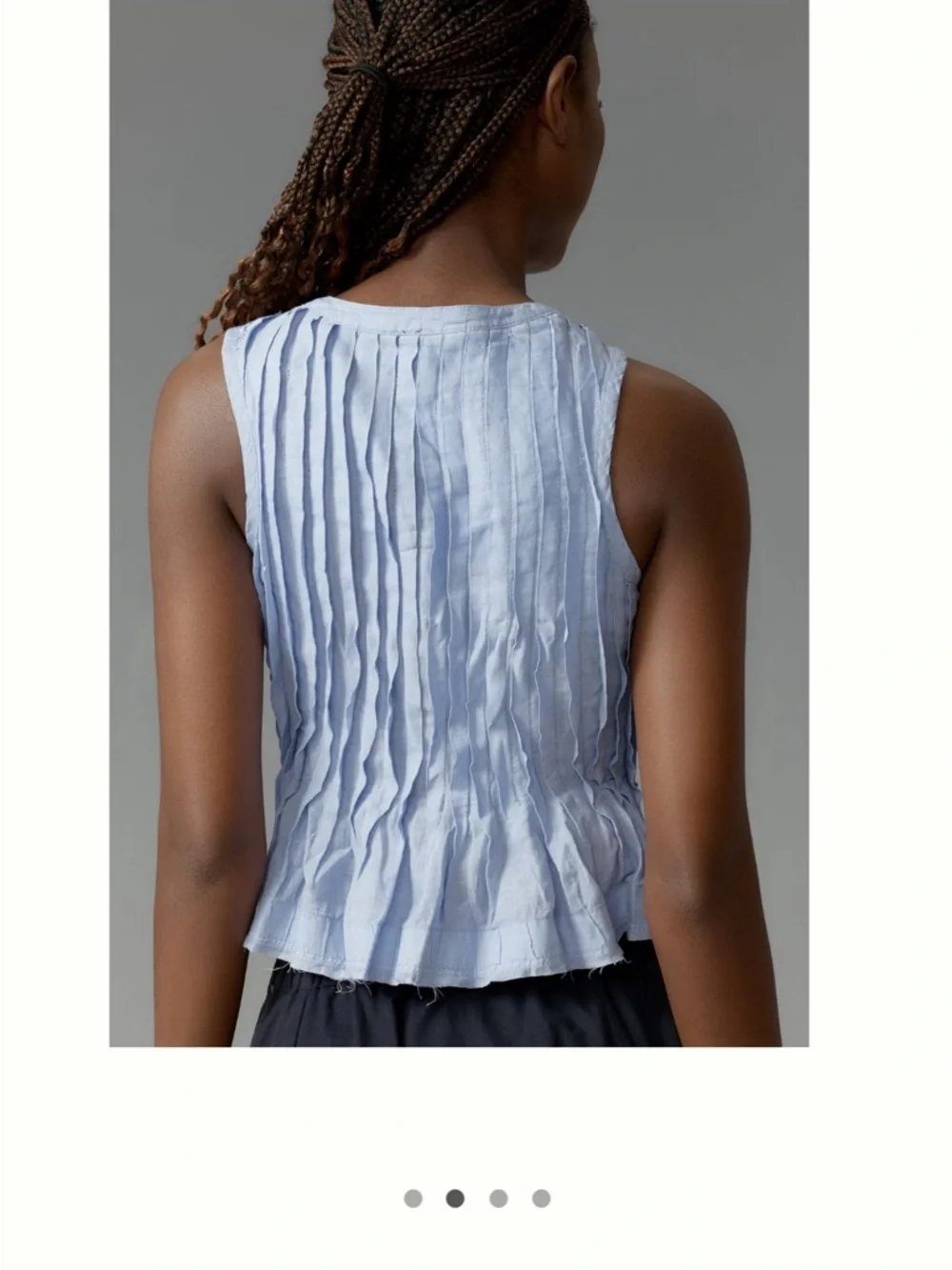 NWT Anthropologie Lottie Pleated Linen Tank - Picture 2 of 5